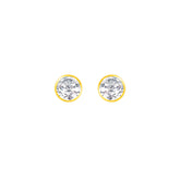 22k Yellow Gold Cubic Zirconia Stud Earrings with gold weight of 0.77g